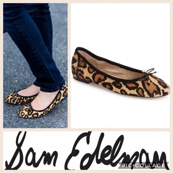 Sam Edelman Felicia Flat Leopard Print Slip On Womens‎ Shoes Size 6.5 - Picture 1 of 7